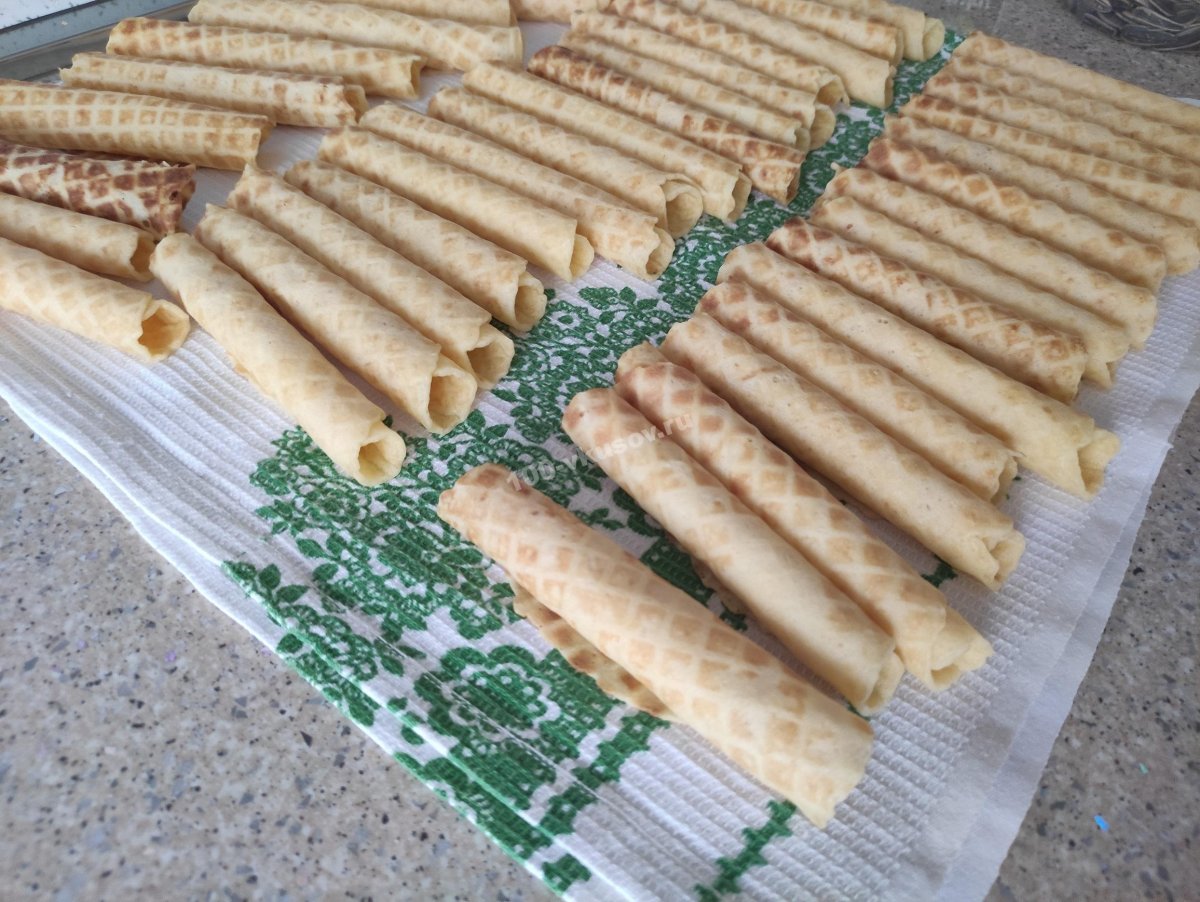 Вафли в вафельнице хрустящие