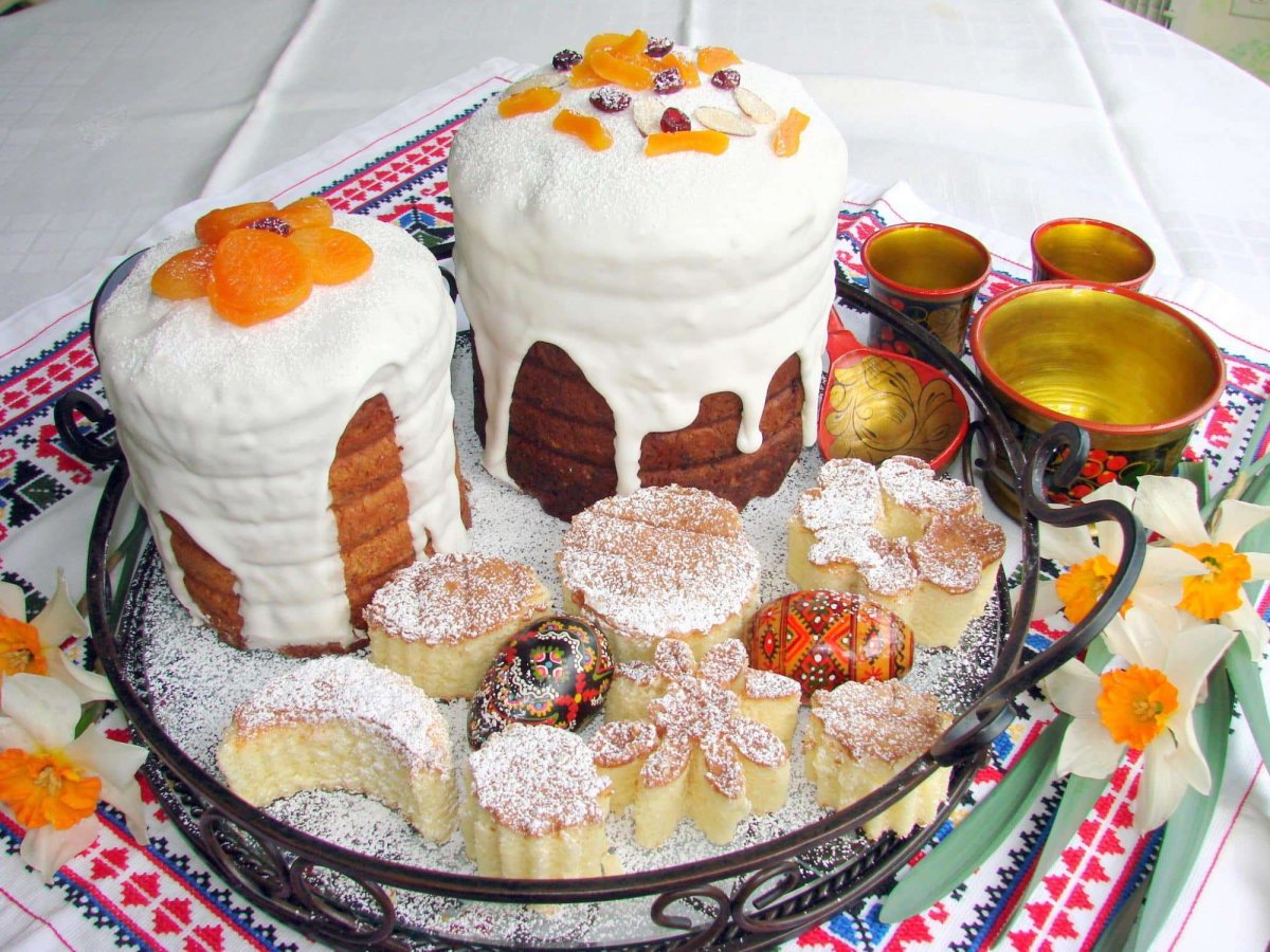Стильное украшение куличей