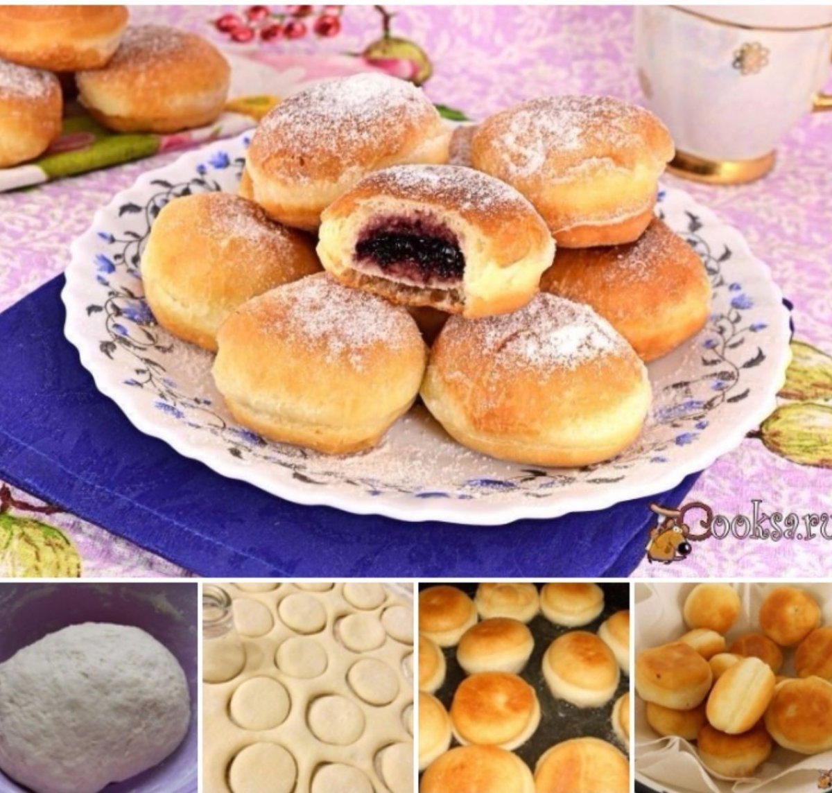 Пончики в сахаре