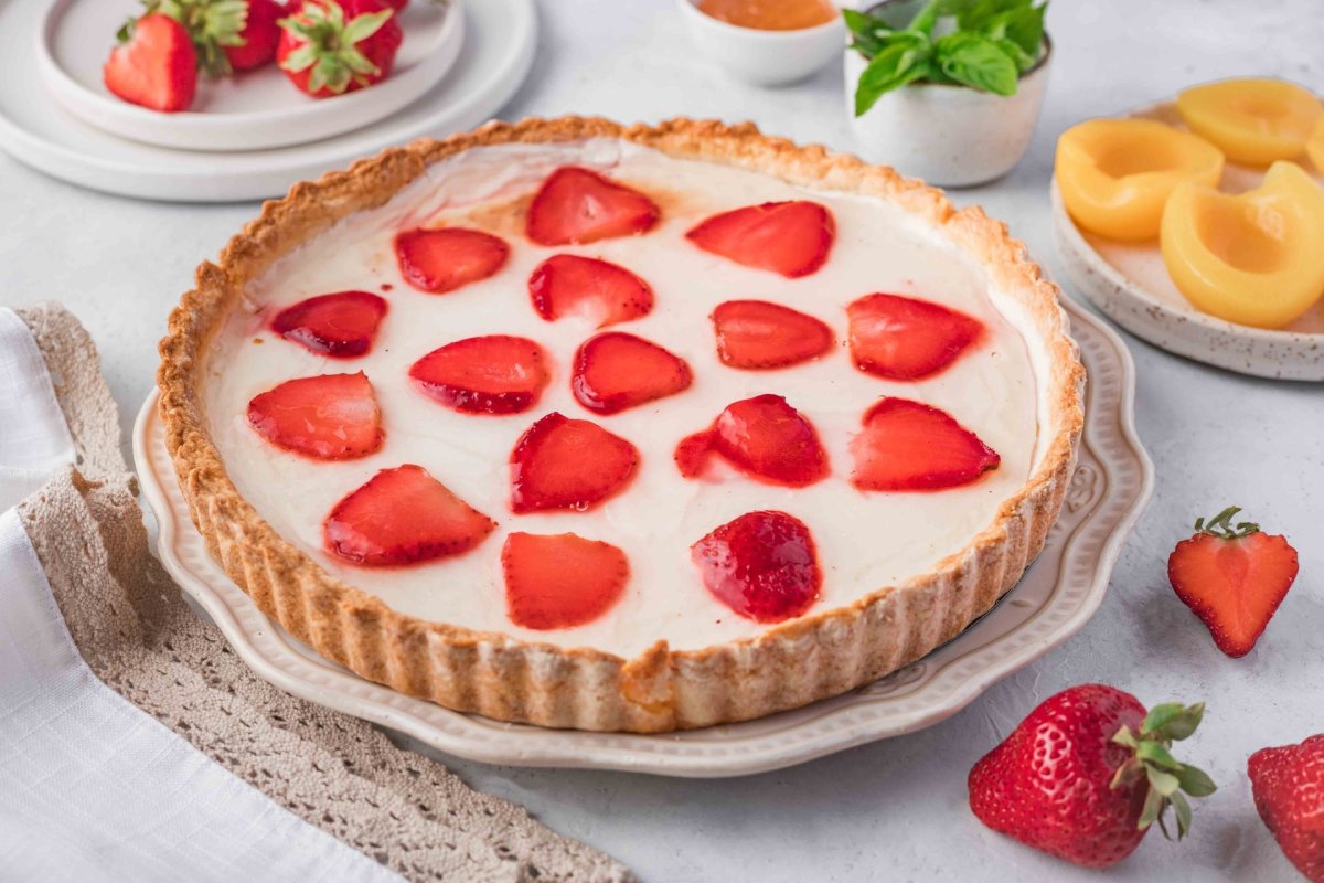 Овсяный пирог с клубникой