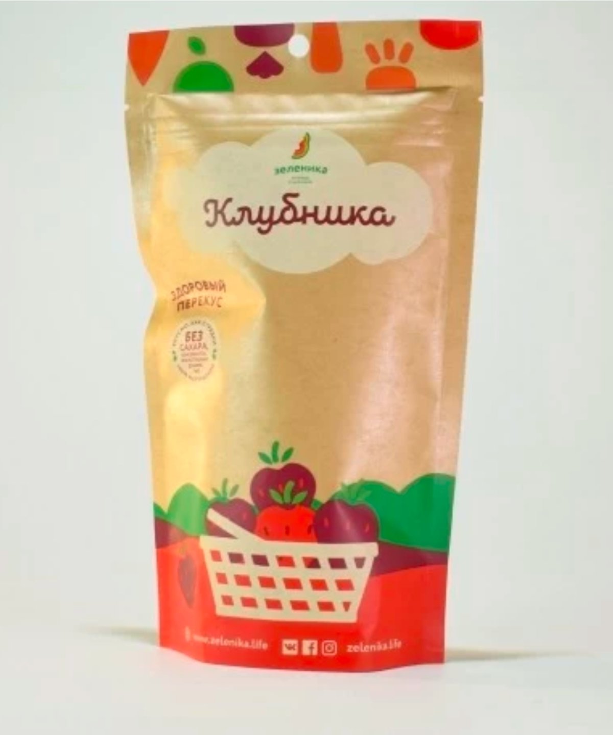 Зеленика здоровый перекус клубника