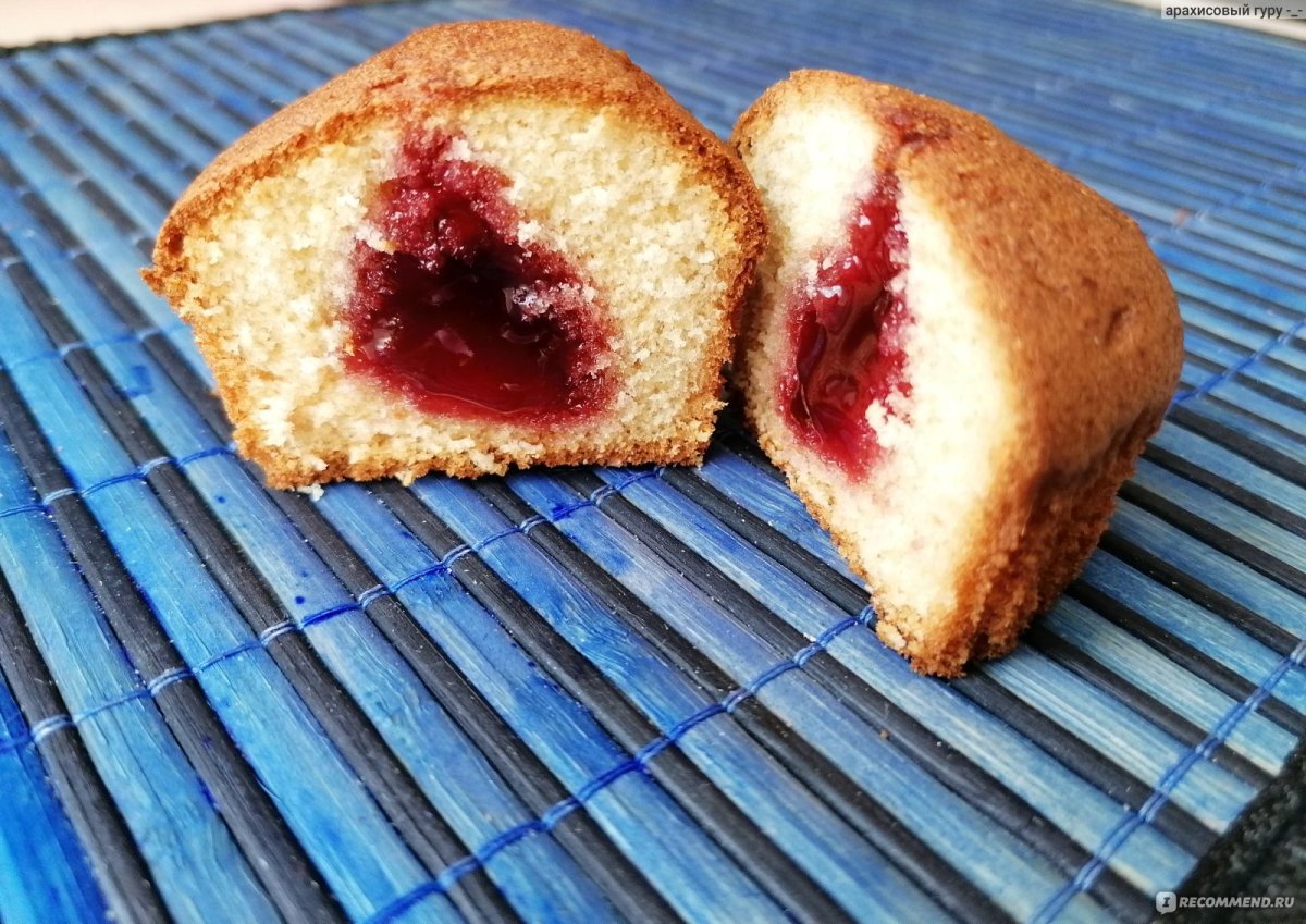 Кексики с малиной