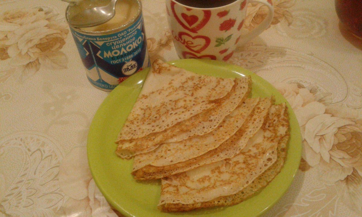 Классические блины на молоке