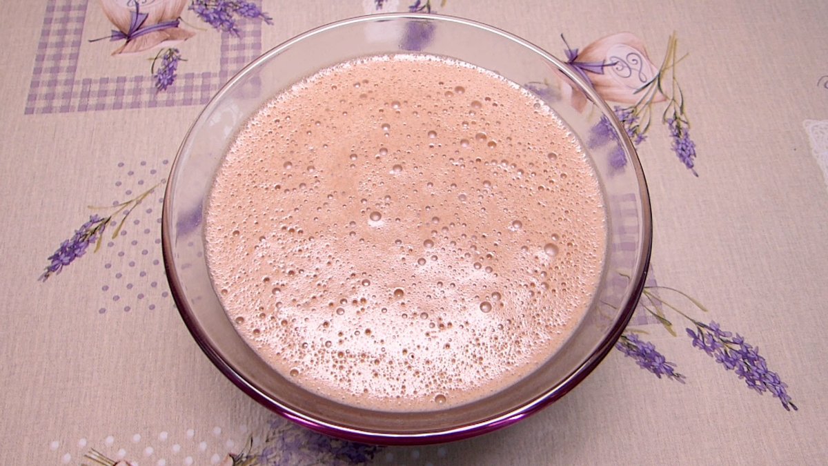 Десерт из ряженки и какао