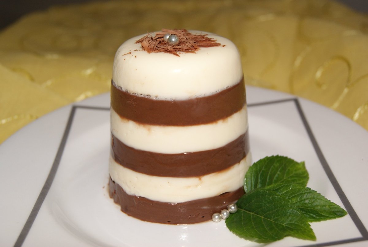 Молочное желе с малиной
