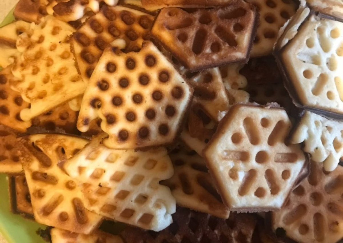 Домашнее печенье вафельные
