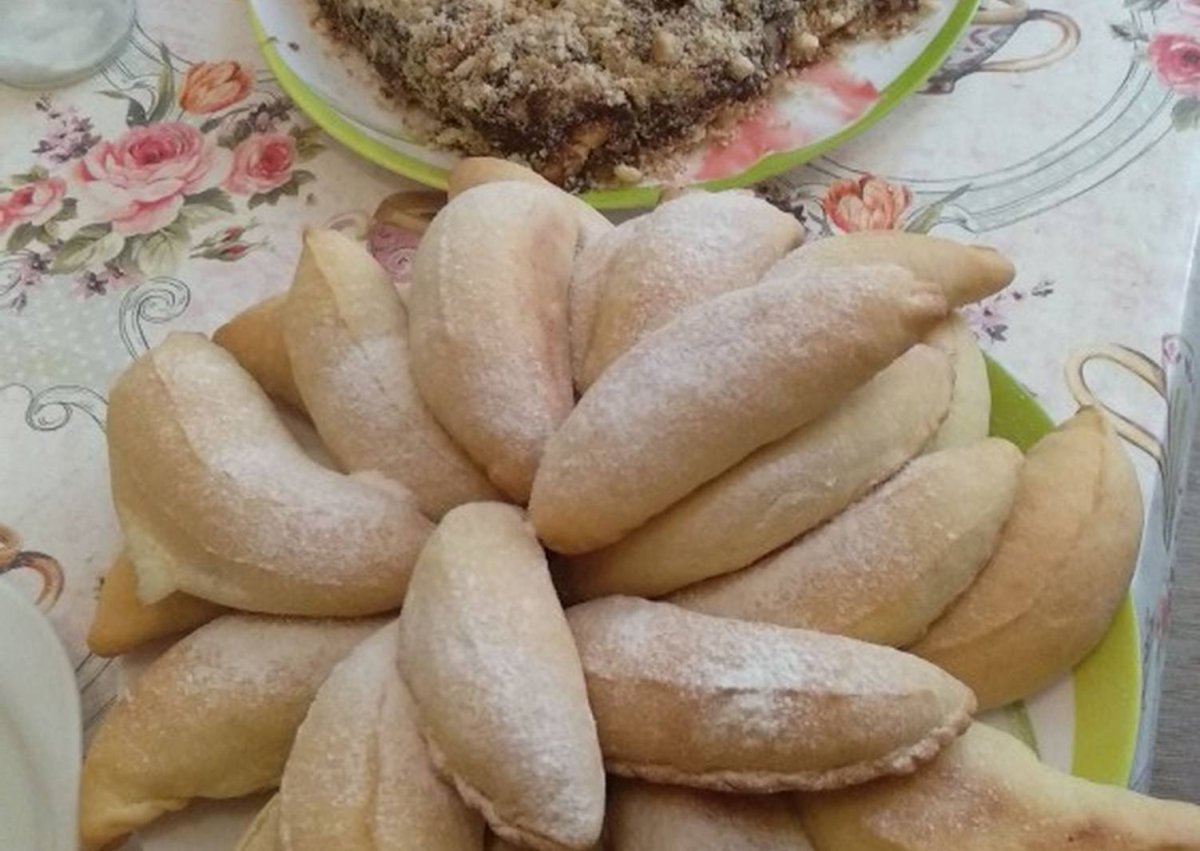Печенье бананчики с творогом