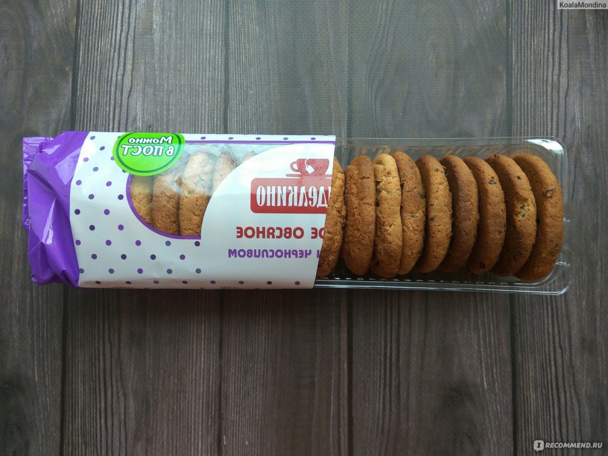 Овсяное печенье этикетка