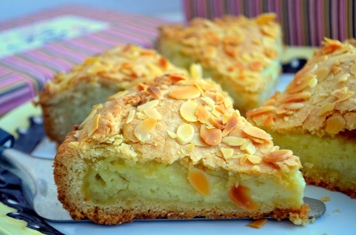 Творожный пирог с яблоками