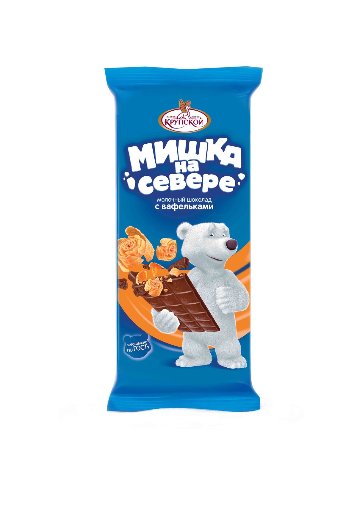 Мишка на севере молочный шоколад с вафелькой