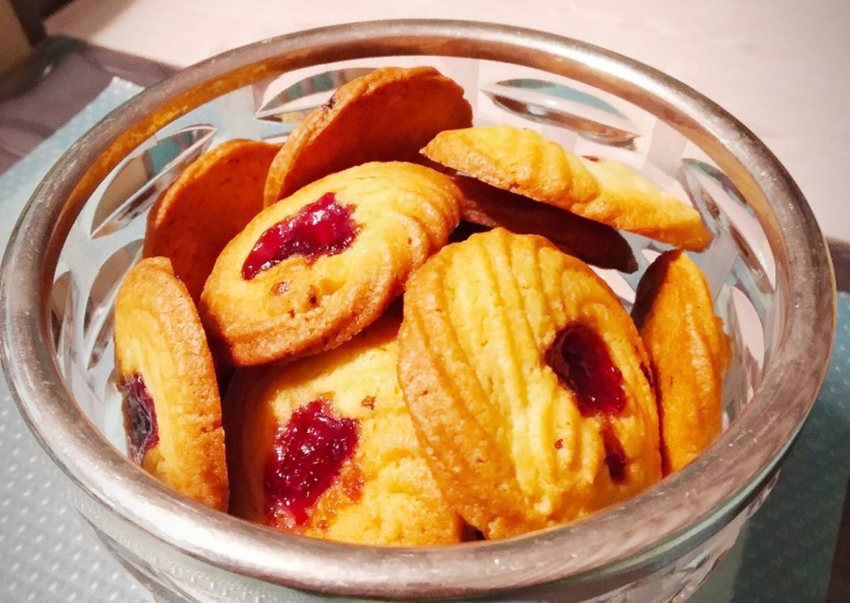 Печеньки красивые с вареньем