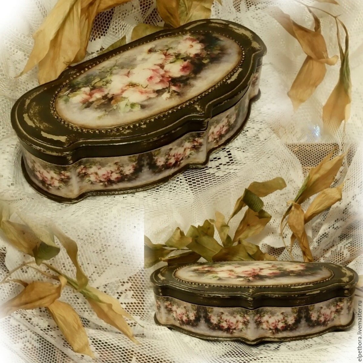 Коробочка для колец резная
