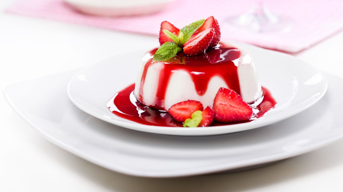 Panna Cotta с клубникой