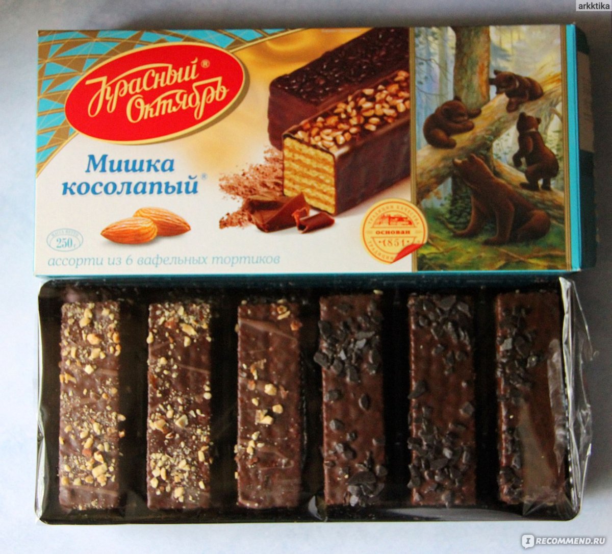Торт вафельный мишка косолапый красный октябрь
