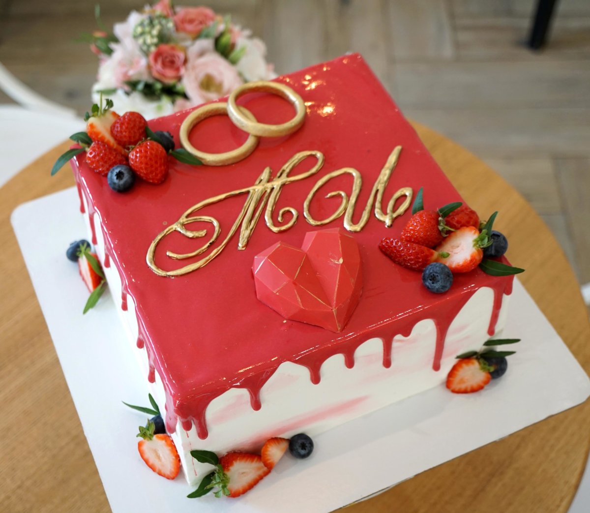 Торт на 10 лет свадьбы