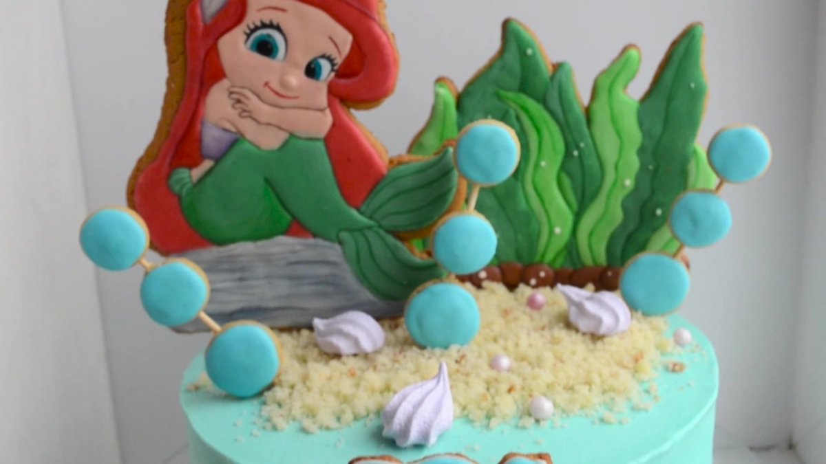 Торт Русалка Ариэль без мастики