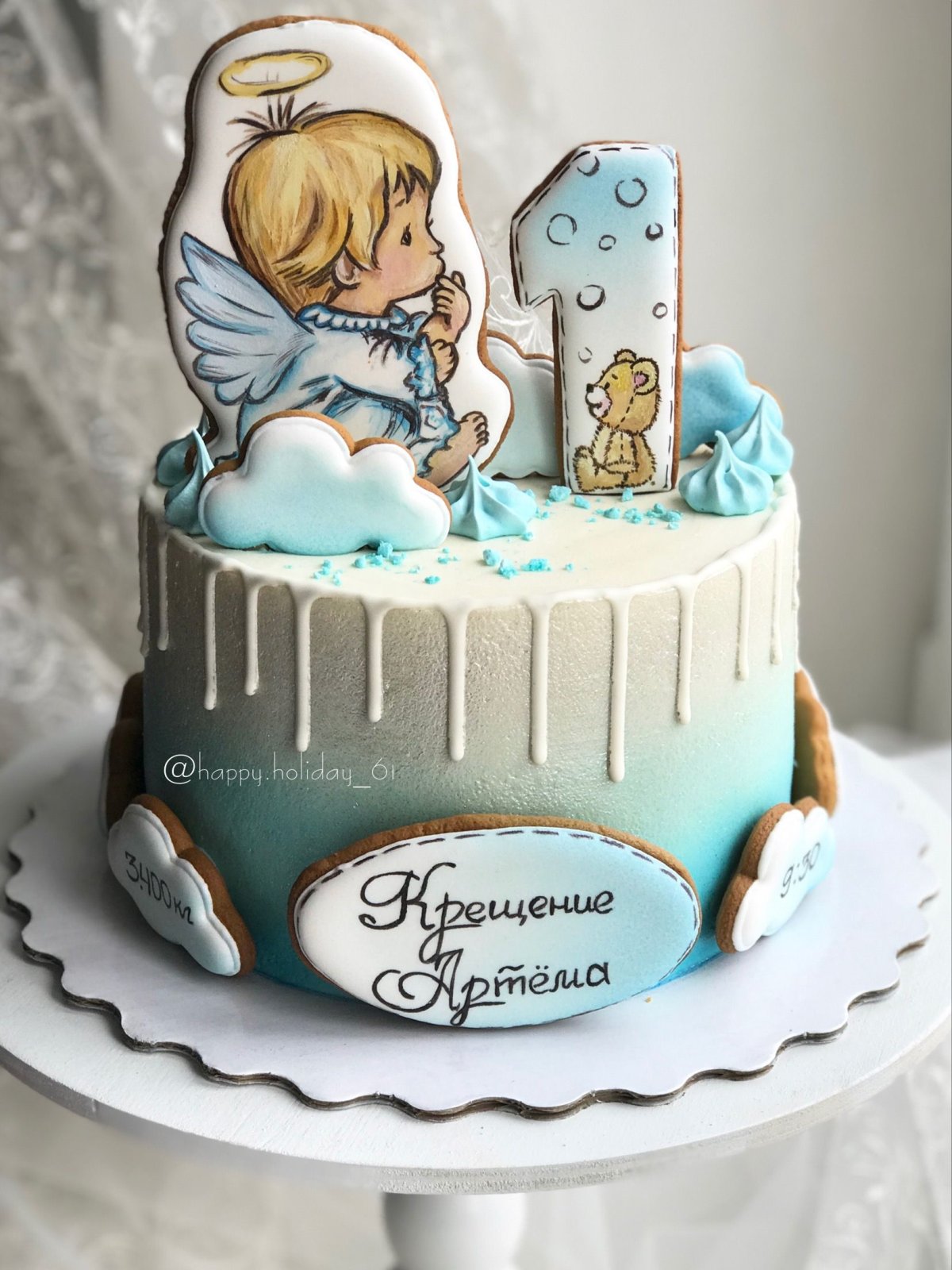 Торт на крестины