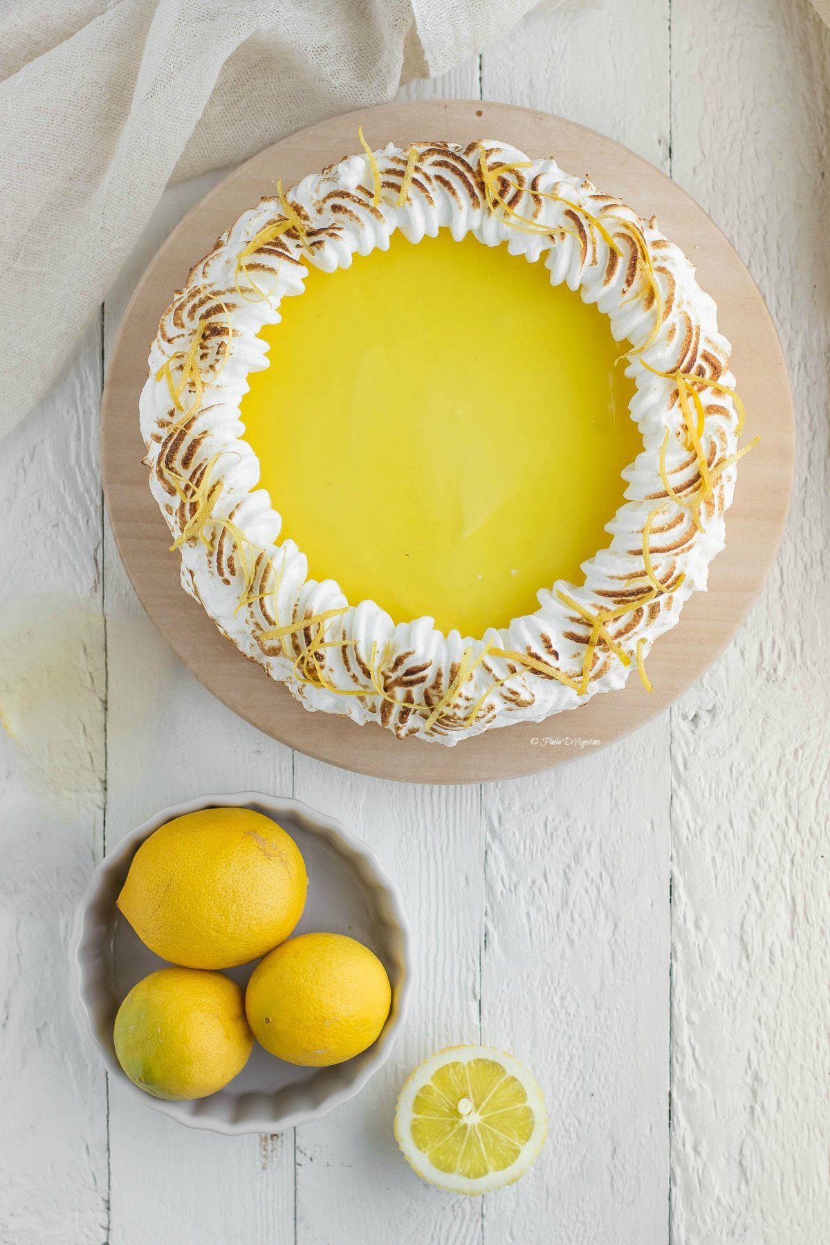 Пирог с лимонным курдом