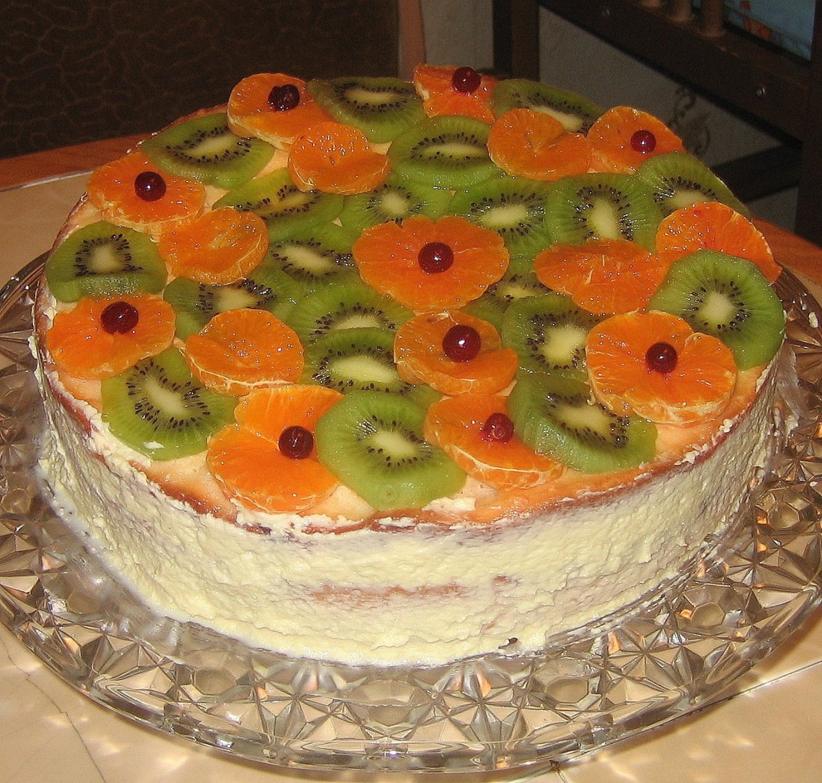 Торт с киви и апельсинами