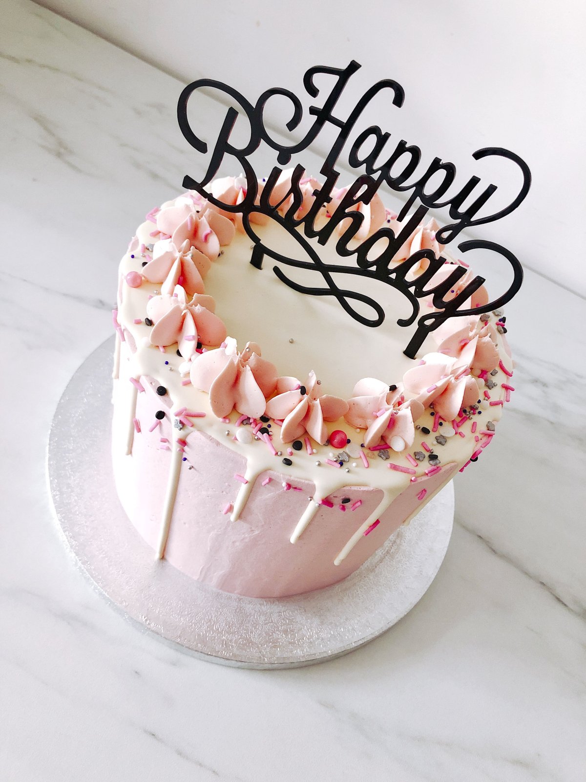 Украшение торта Happy Birthday