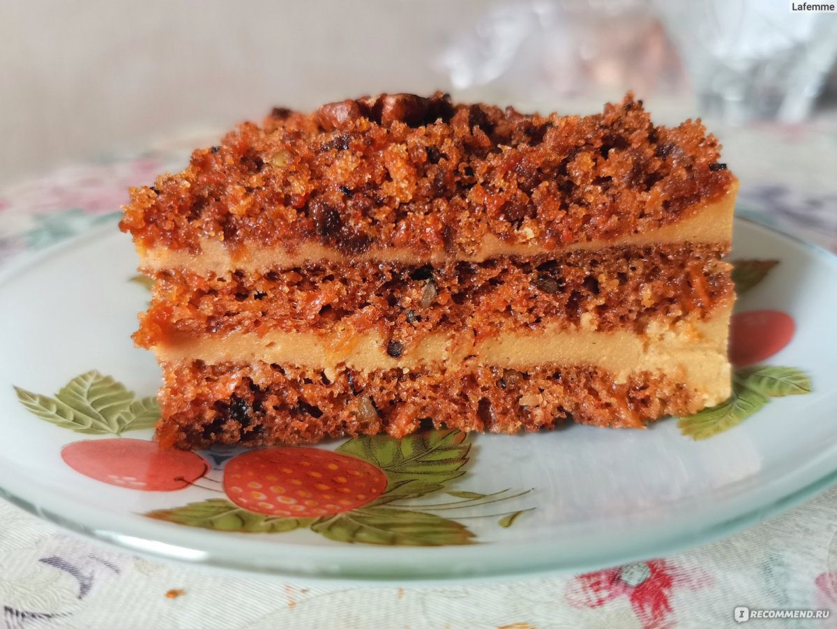 Торт на кокосовом молоке ВКУСВИЛЛ морковный