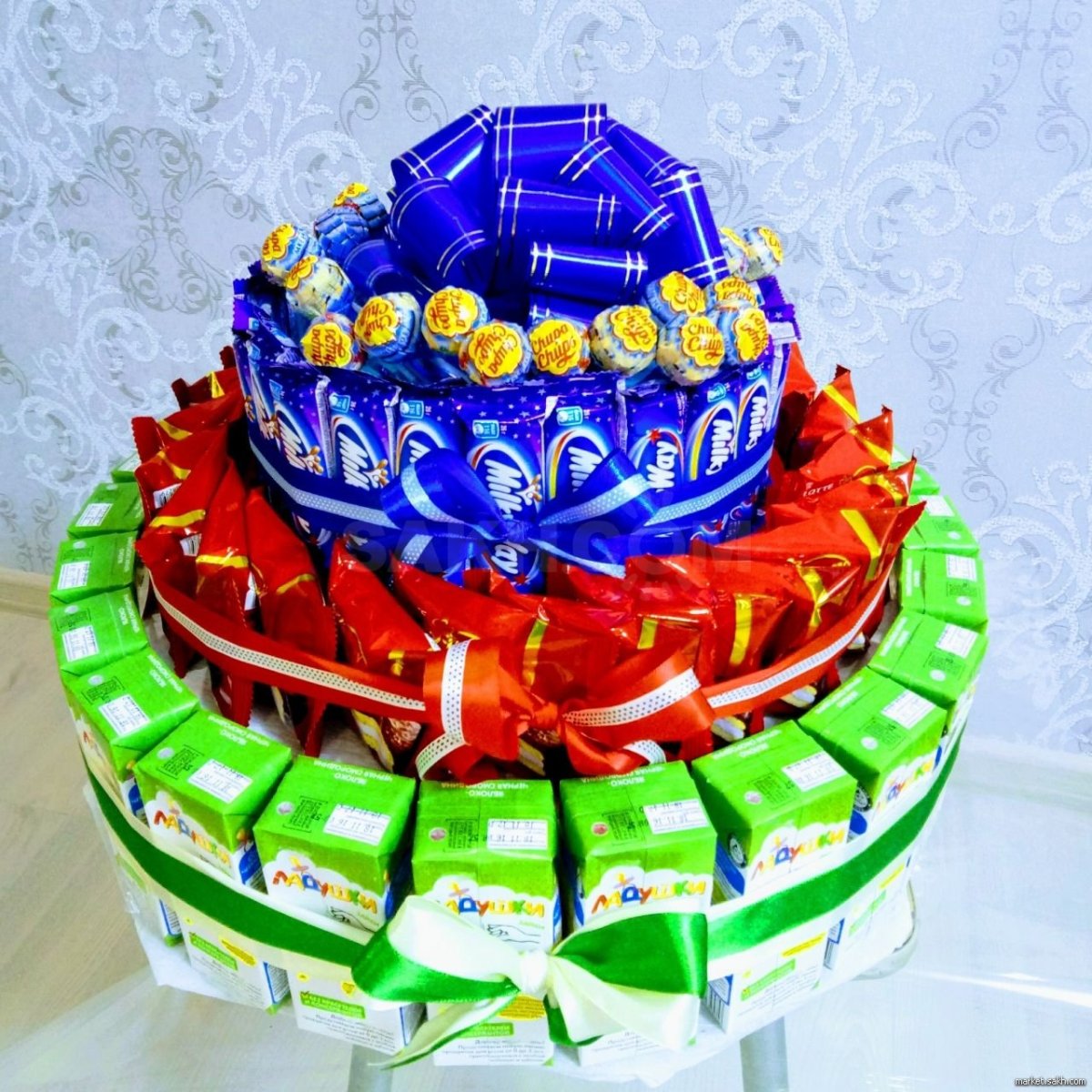 Мини торт из конфет