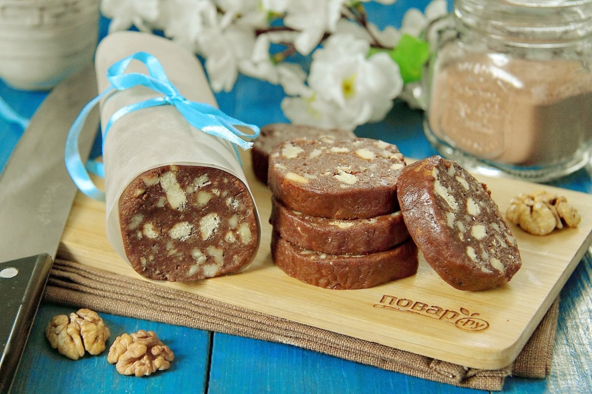 Ингредиенты для шоколадной колбасы