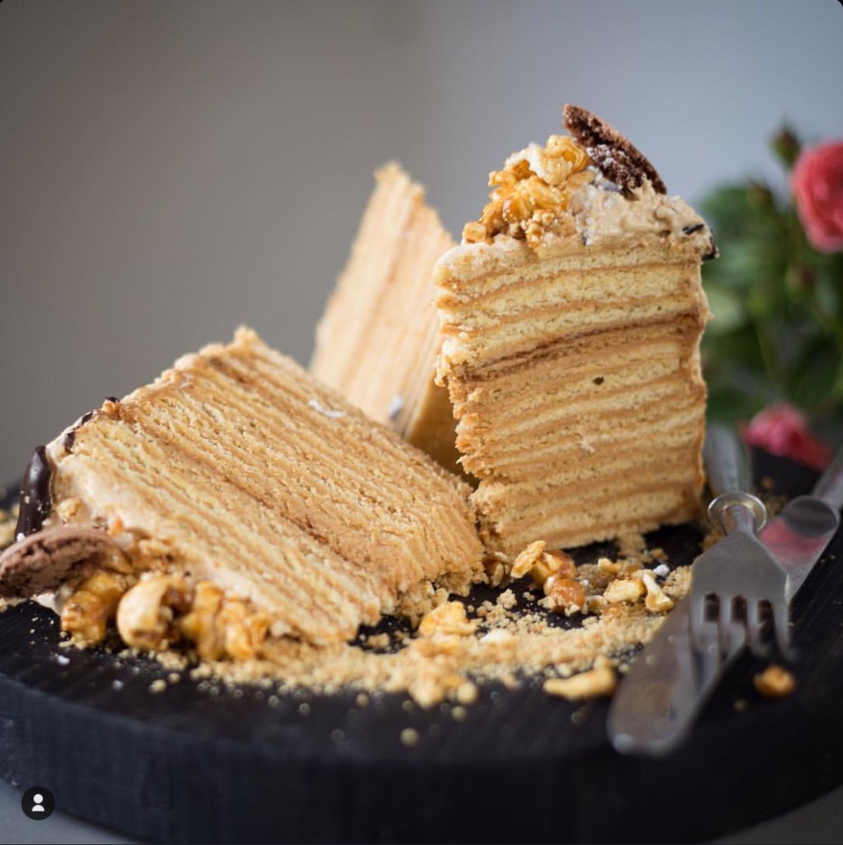 Пирожное с тонкими коржами