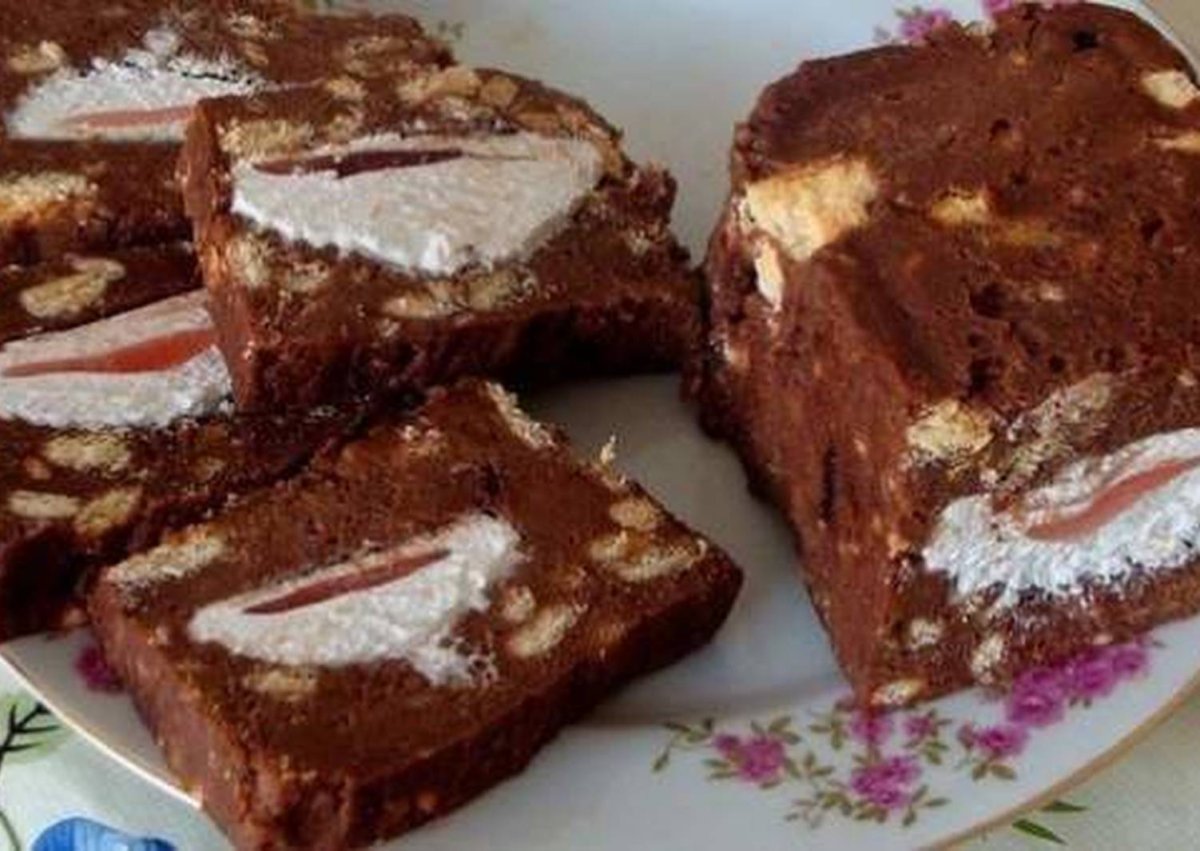 Торт с прослойкой из зефира