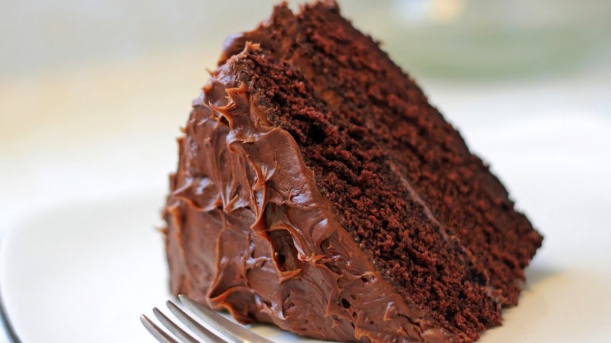 Eating Chocolate Cake