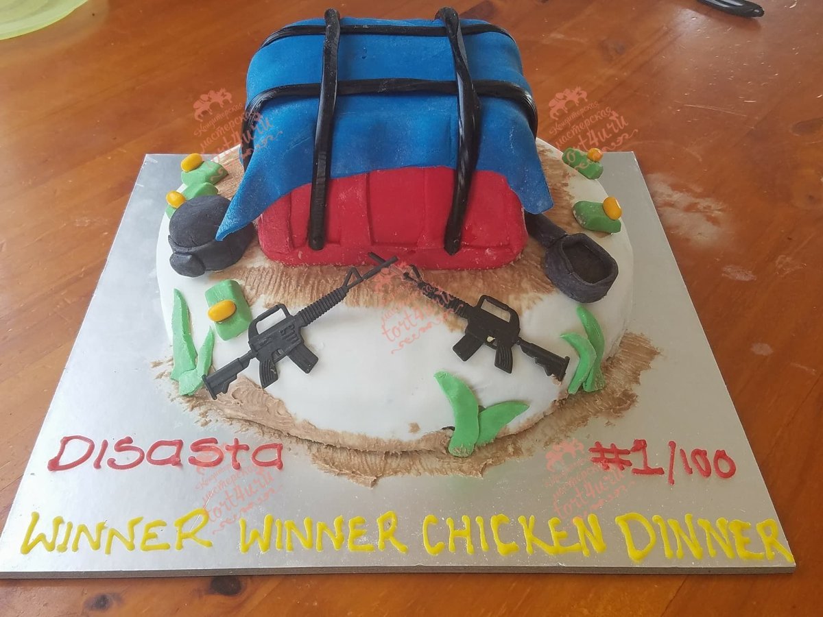 Торт с игрой PUBG mobile