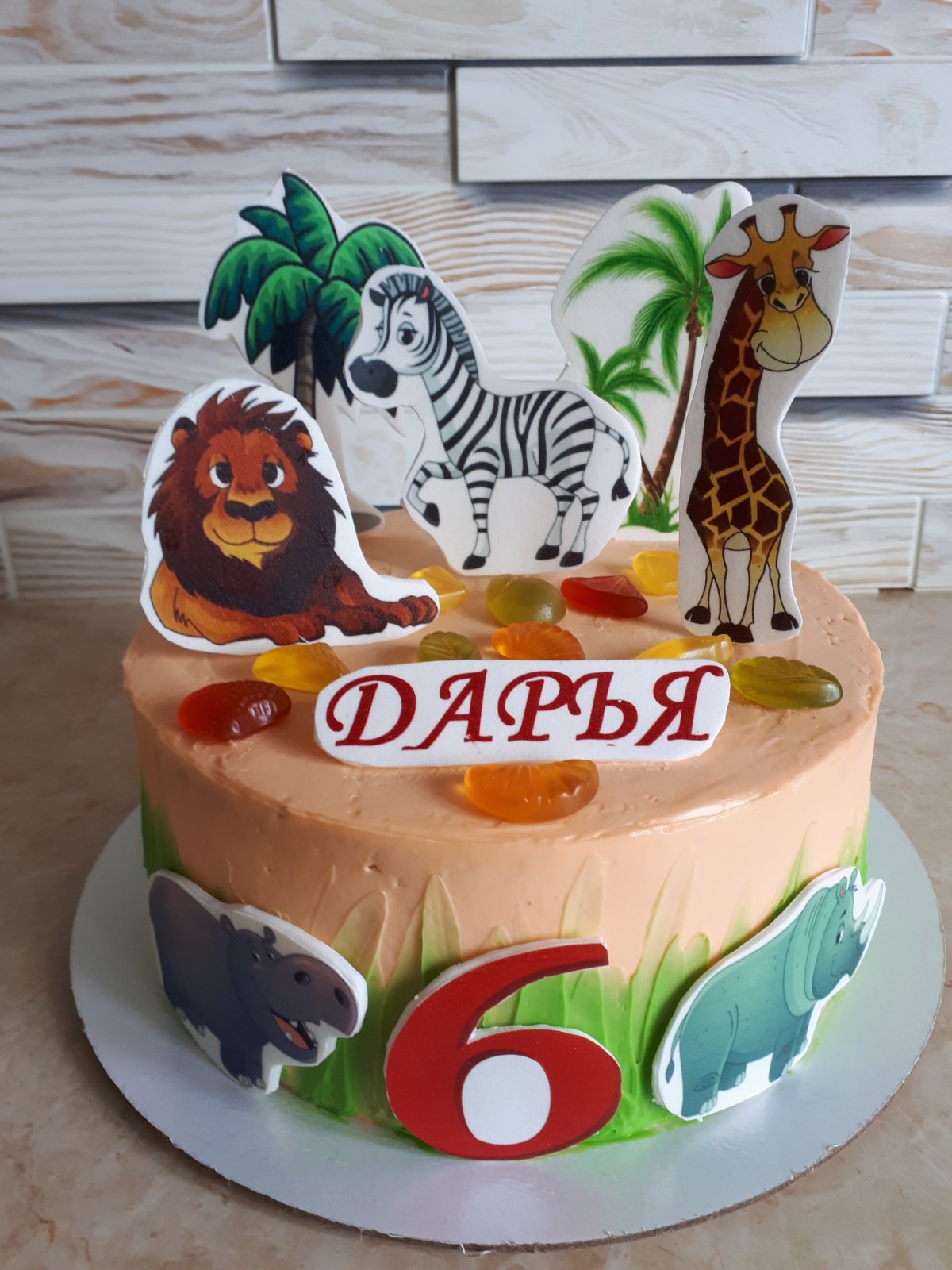 Торт джунгли для девочки