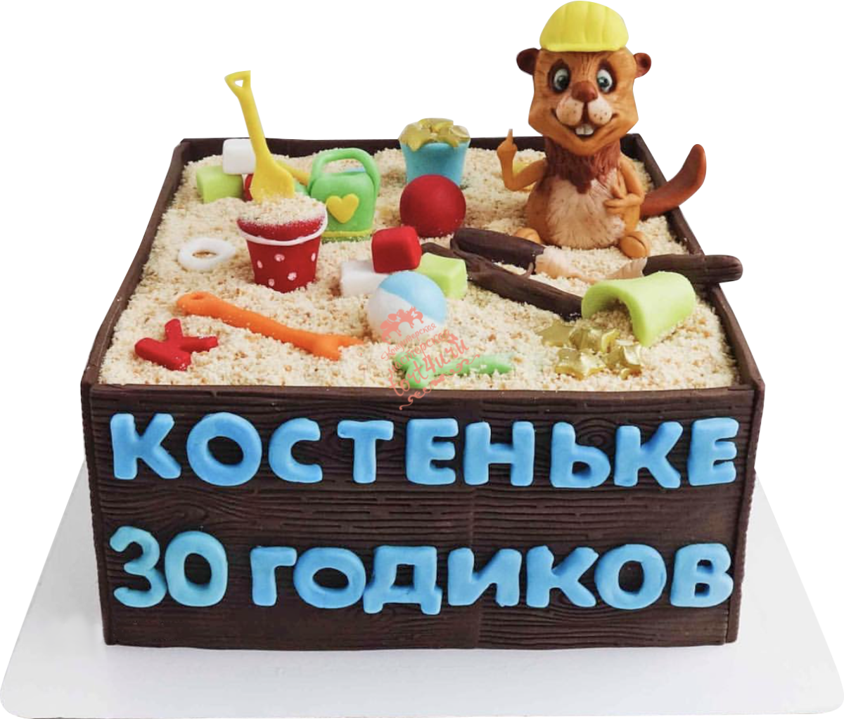 Торт песочница