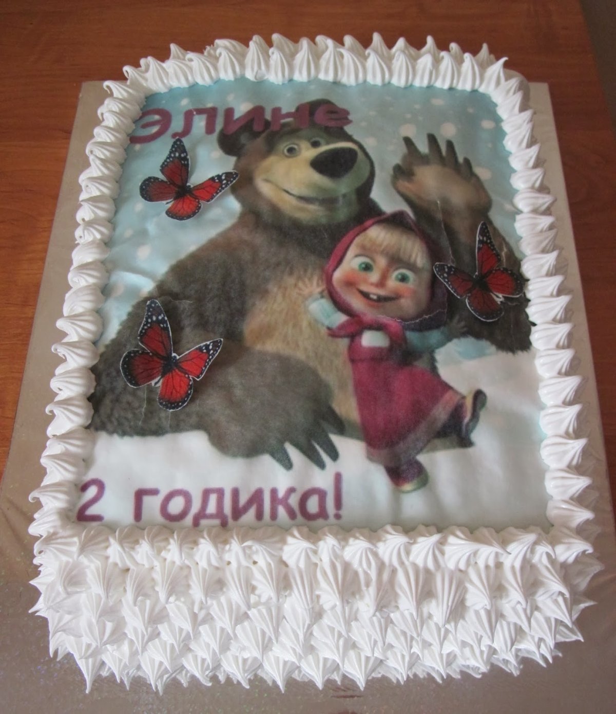 Торт Маша и медведь крем