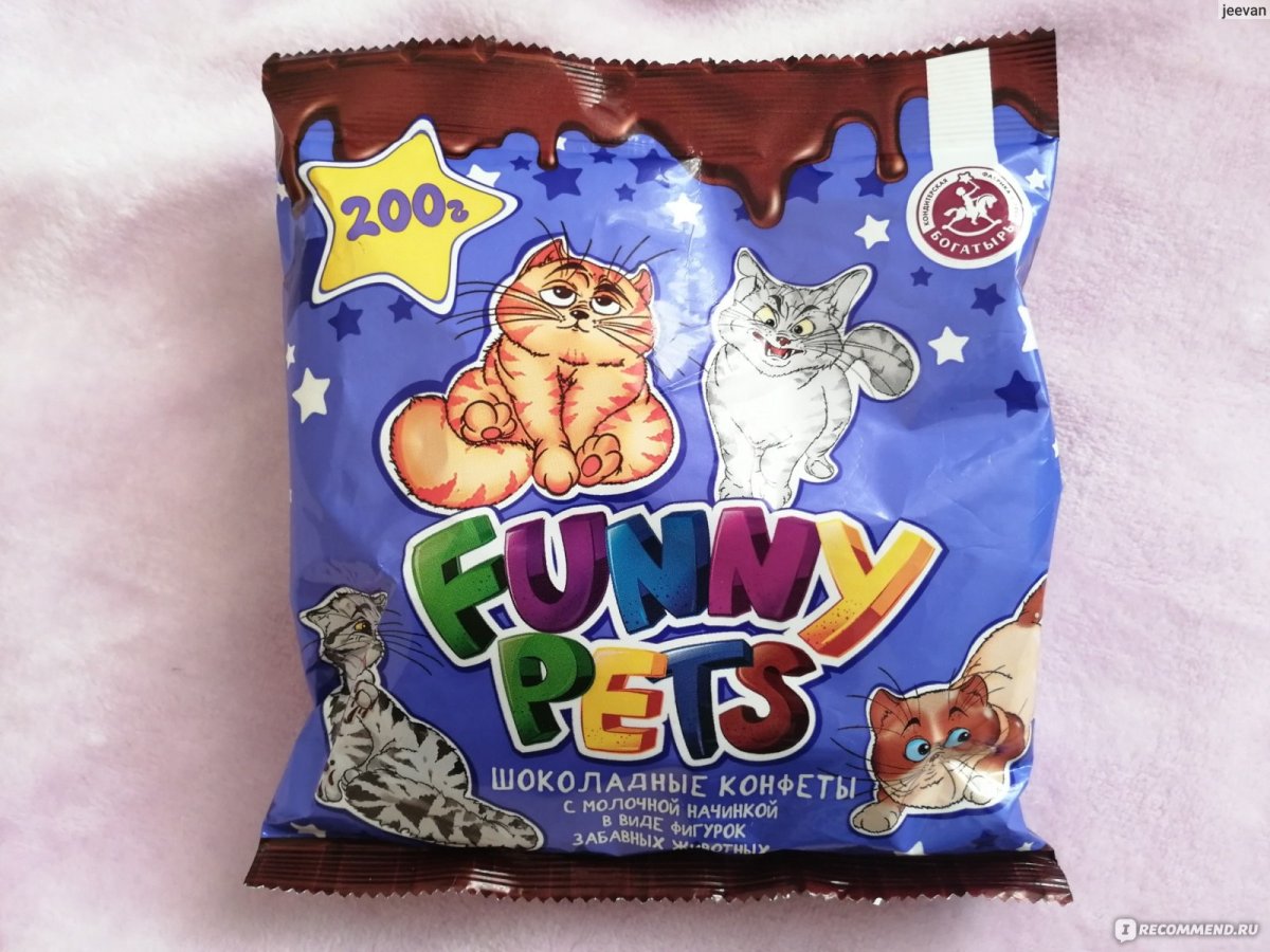 Конфеты funny Pets богатырь