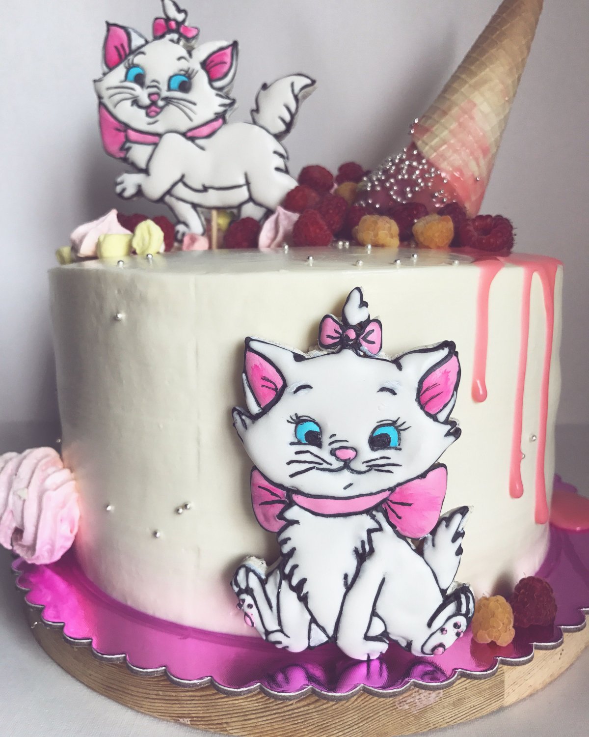 Детский торт с котенком
