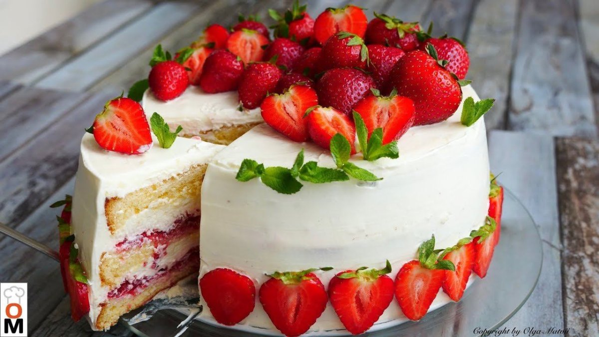 Чизкейк с клубникой и желе