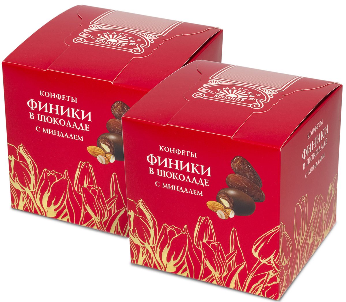 Конфеты финики в шоколаде с миндалем