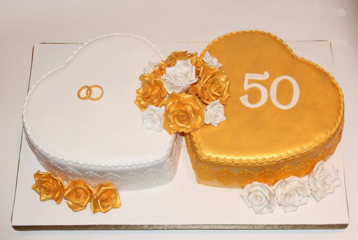 Торты на золотую свадьбу 50 лет