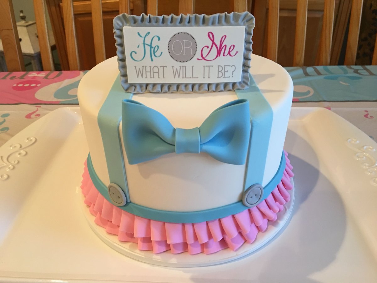 Gender Reveal Party торт