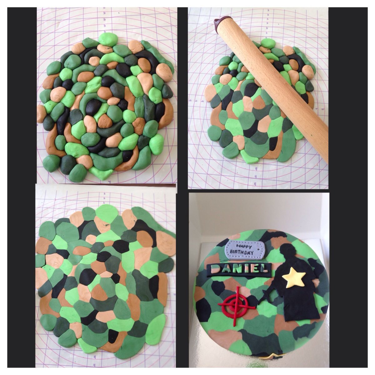 Кремовый камуфляжный торт