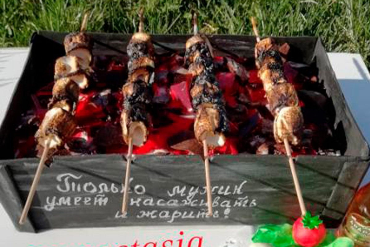 Мужской торт квадратный