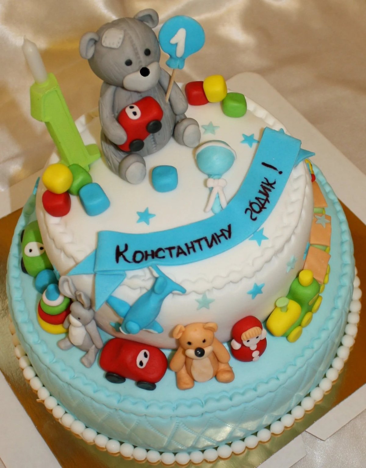 Торт на годик для мальчика