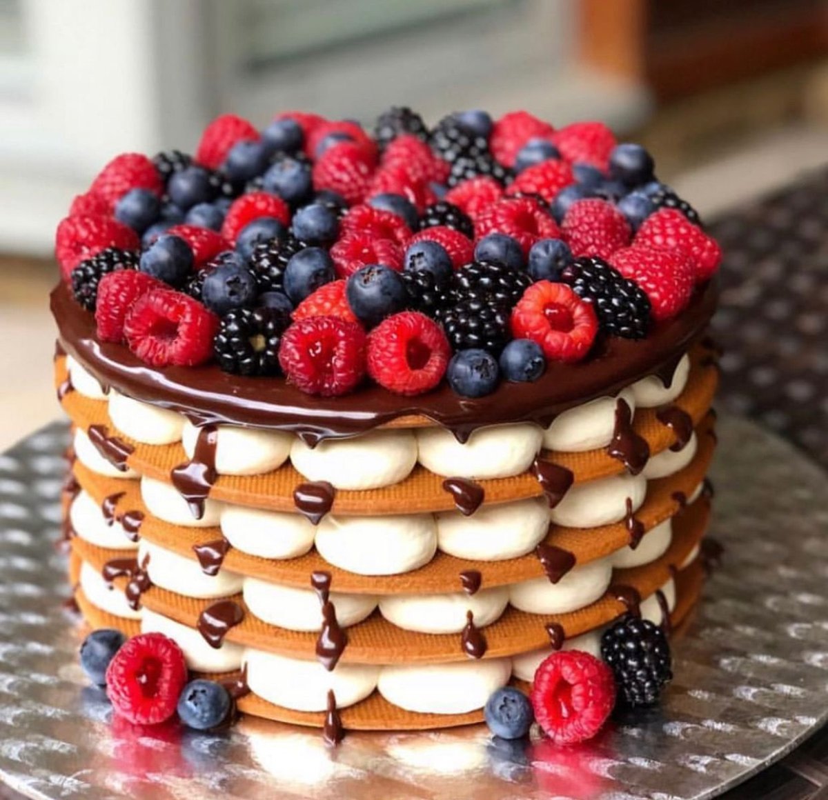 Семифредо с малиной и лимоном