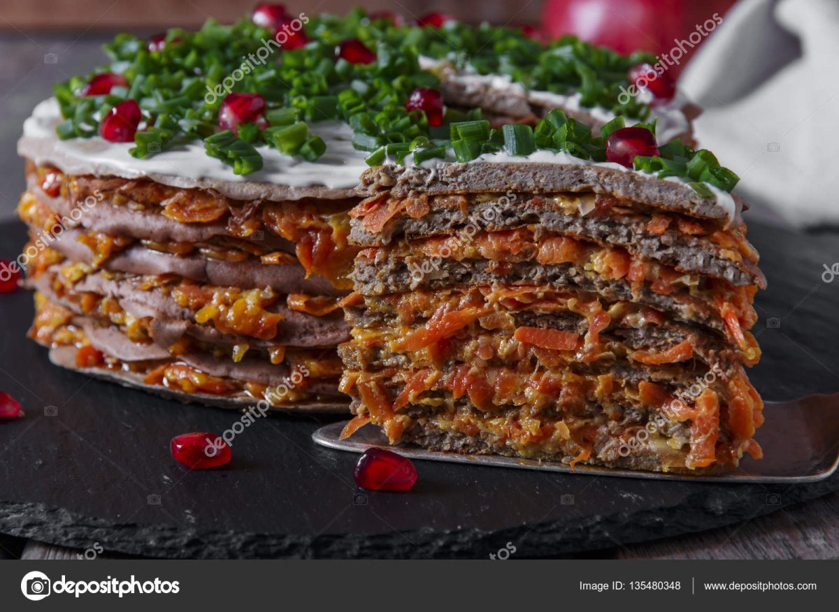 Печёночный торт Вычегда