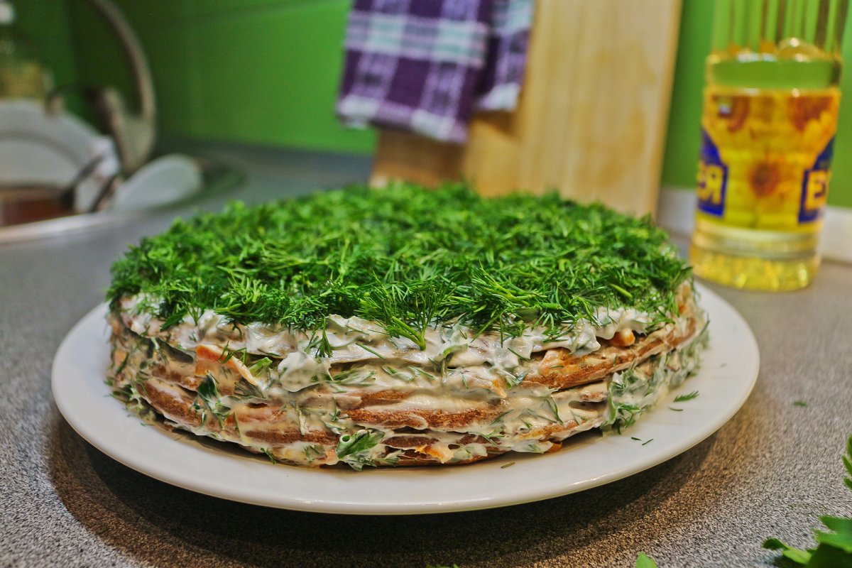 Печеночный торт закусочный