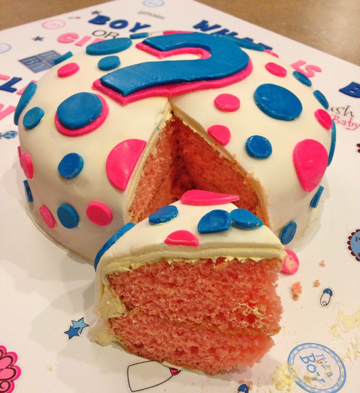 Gender Reveal Party торт