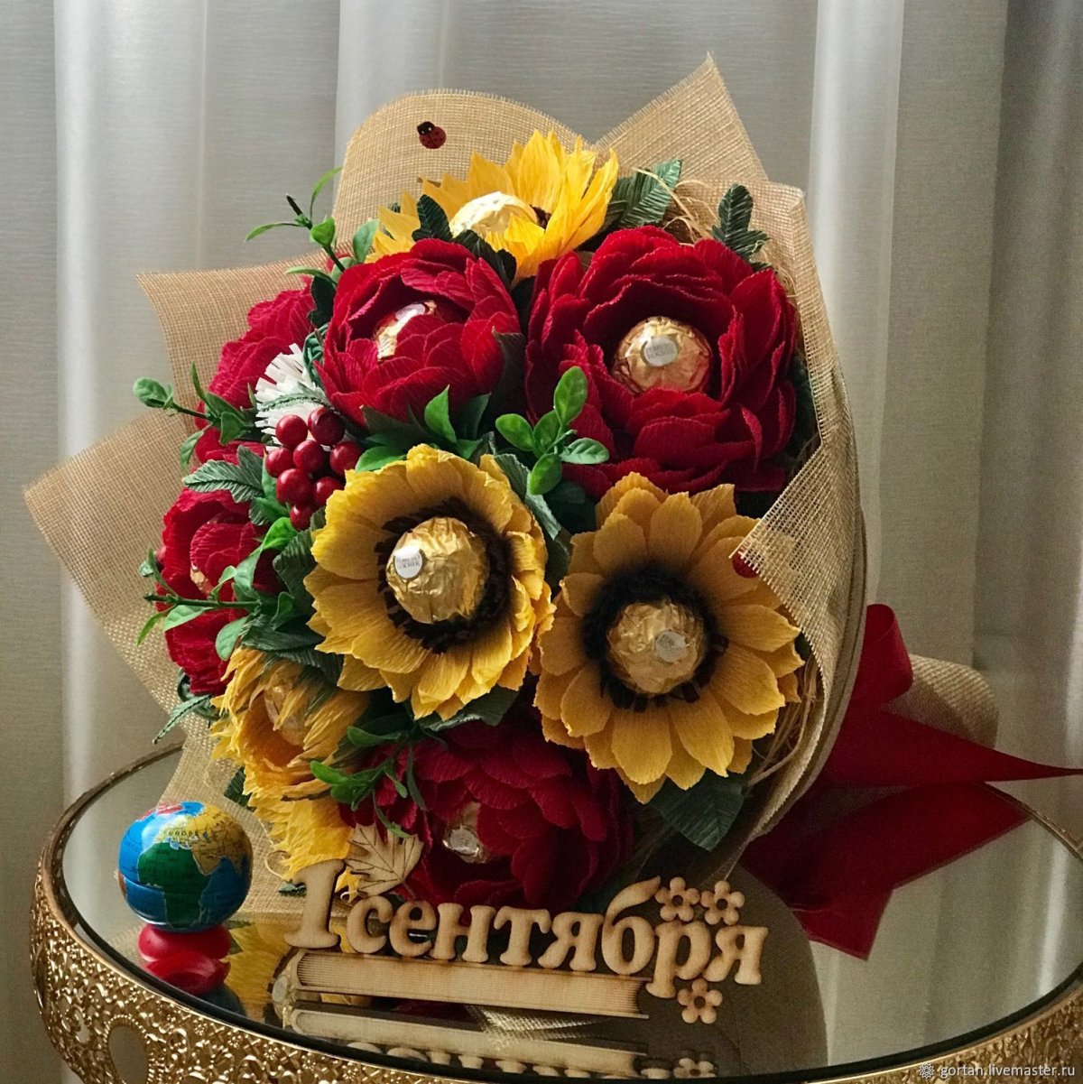 Осенние мини букет из конфет