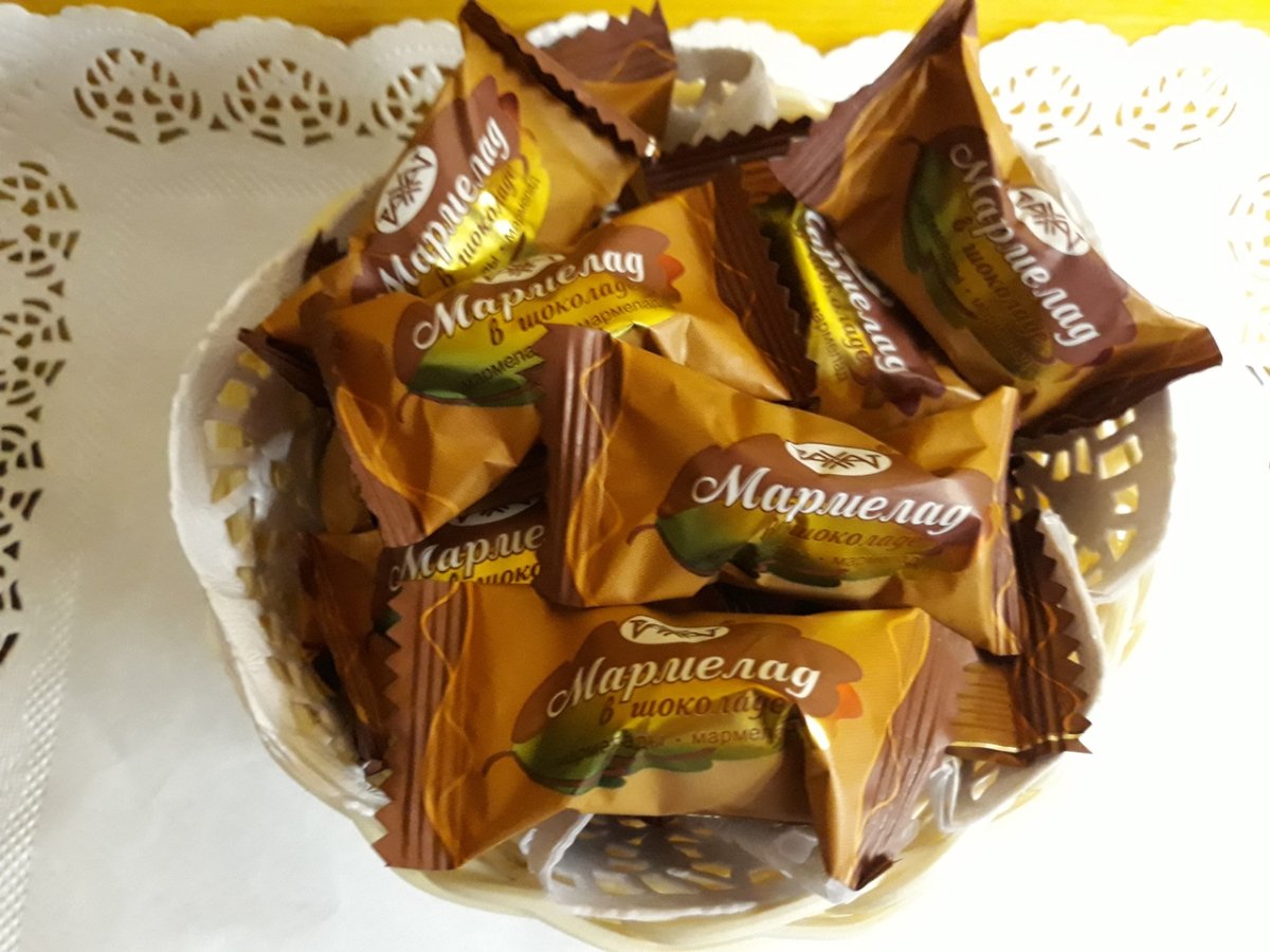 Мармелад апельсиновый в шоколаде Рахат