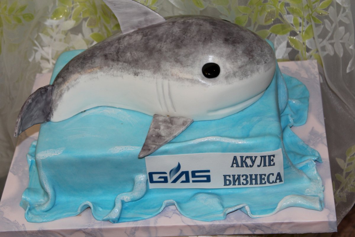Торт с акулой детский